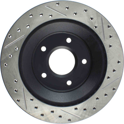 StopTech Sport Drilled/Slotted Brake Rotor; Front Right