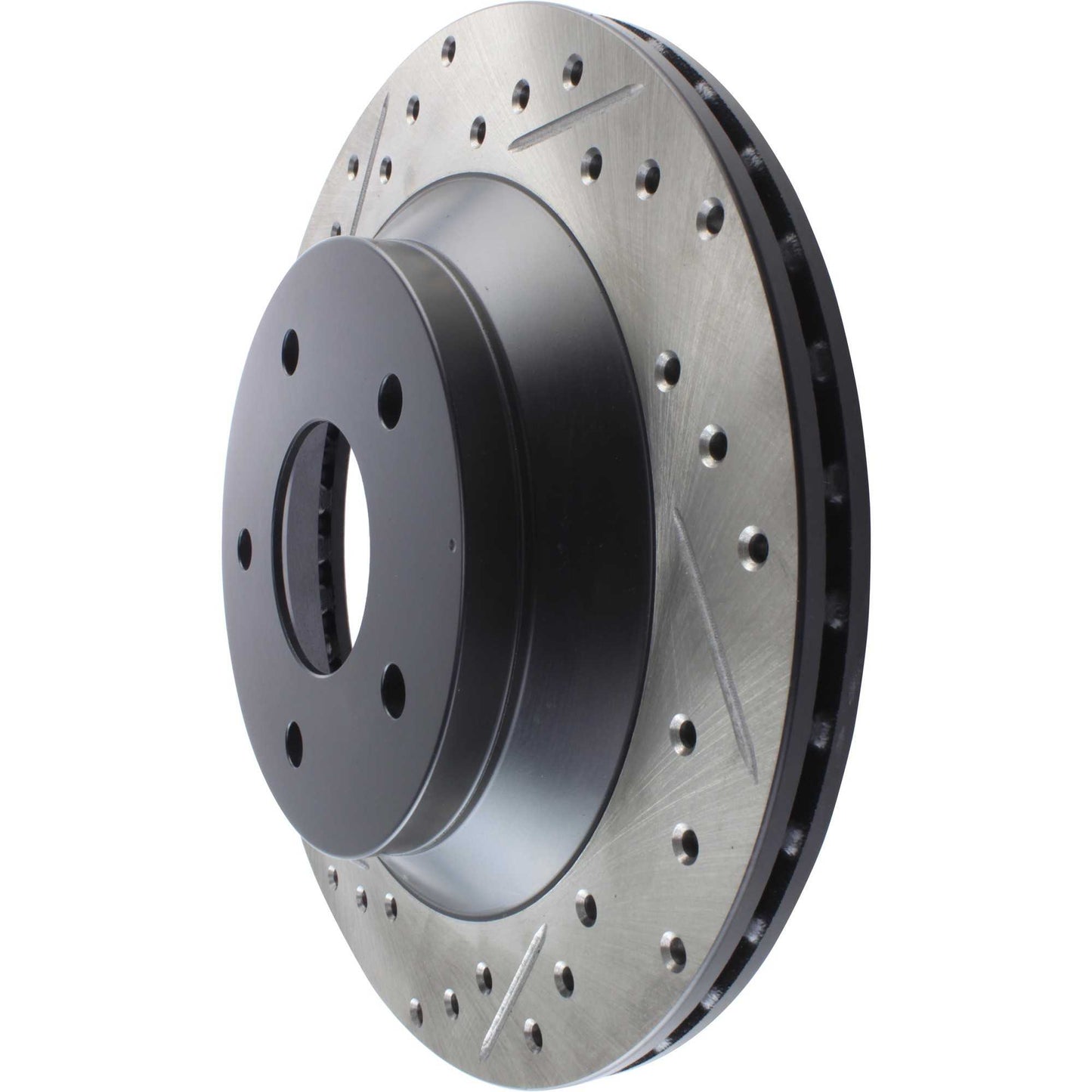 StopTech Sport Drilled/Slotted Brake Rotor; Front Right