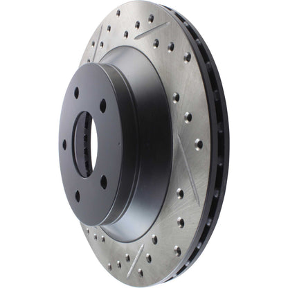 StopTech Sport Drilled/Slotted Brake Rotor; Front Right