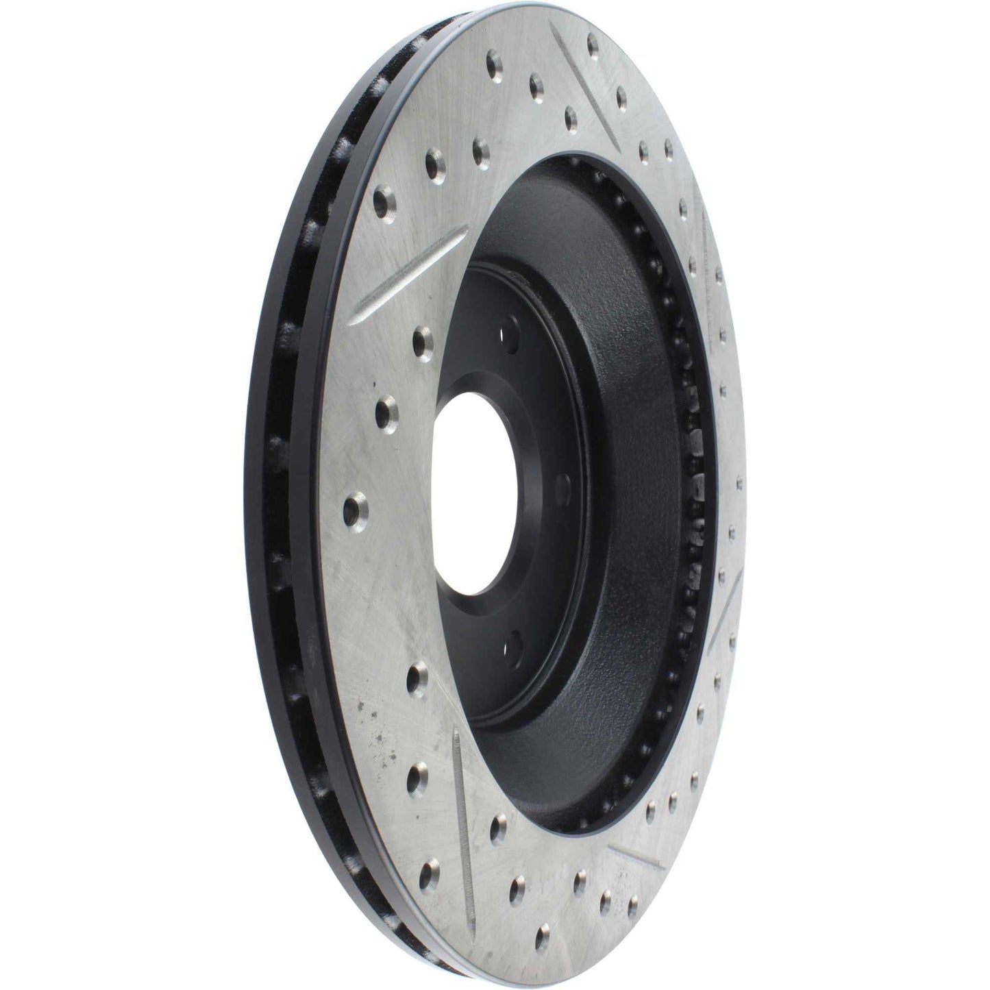 StopTech Sport Drilled/Slotted Brake Rotor; Front Right