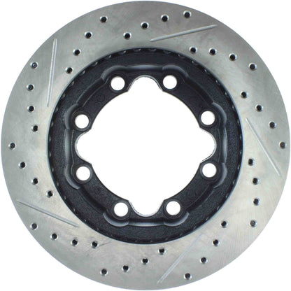 StopTech Sport Drilled/Slotted Brake Rotor; Front Left