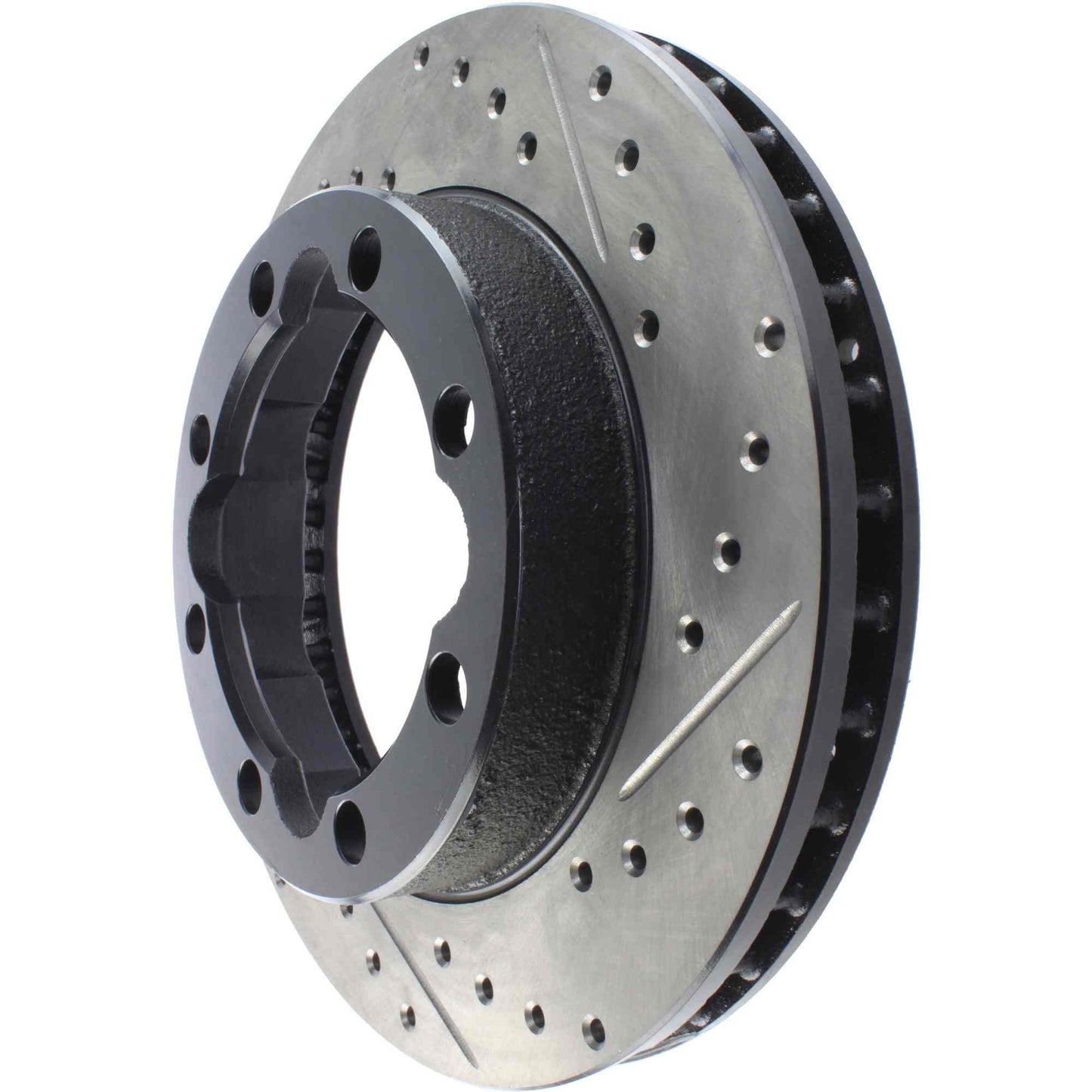StopTech Sport Drilled/Slotted Brake Rotor; Front Left