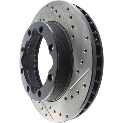 StopTech Sport Drilled/Slotted Brake Rotor; Front Left