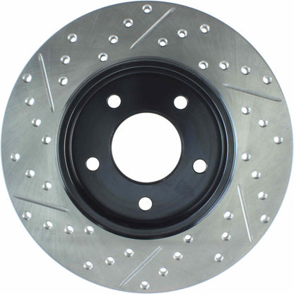 StopTech Sport Drilled/Slotted Brake Rotor; Rear Left