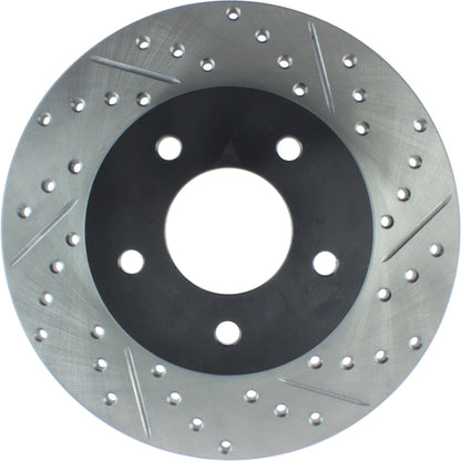 StopTech Sport Drilled/Slotted Brake Rotor; Rear Left