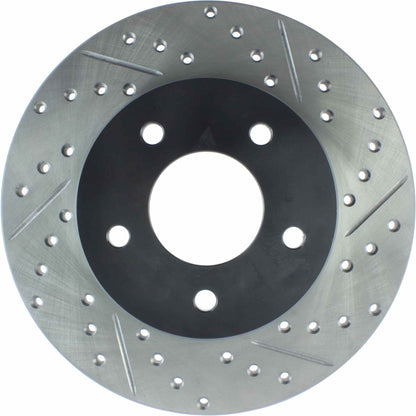 StopTech Sport Drilled/Slotted Brake Rotor; Rear Left