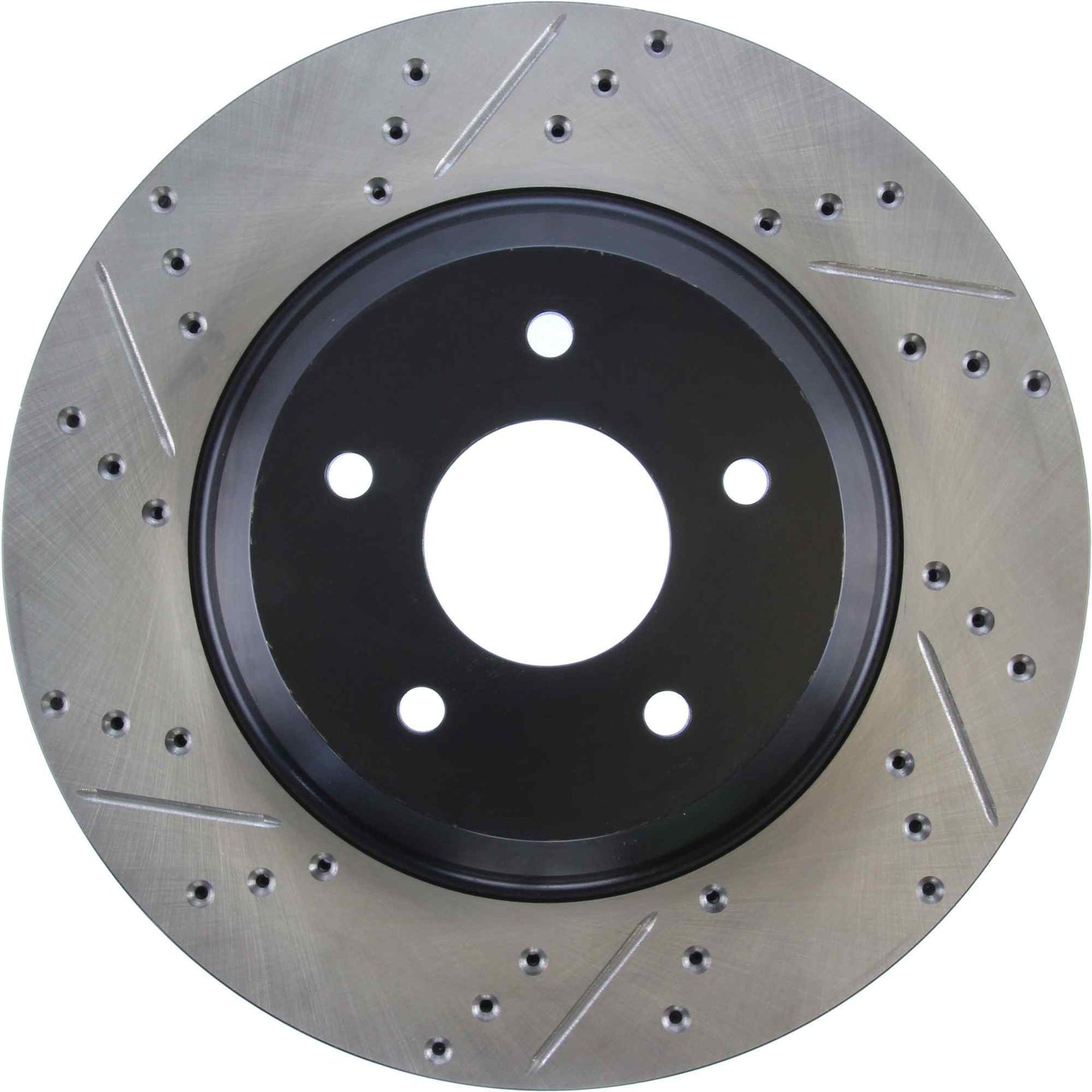 StopTech Sport Drilled/Slotted Brake Rotor; Front Right