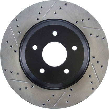StopTech Sport Drilled/Slotted Brake Rotor; Front Right