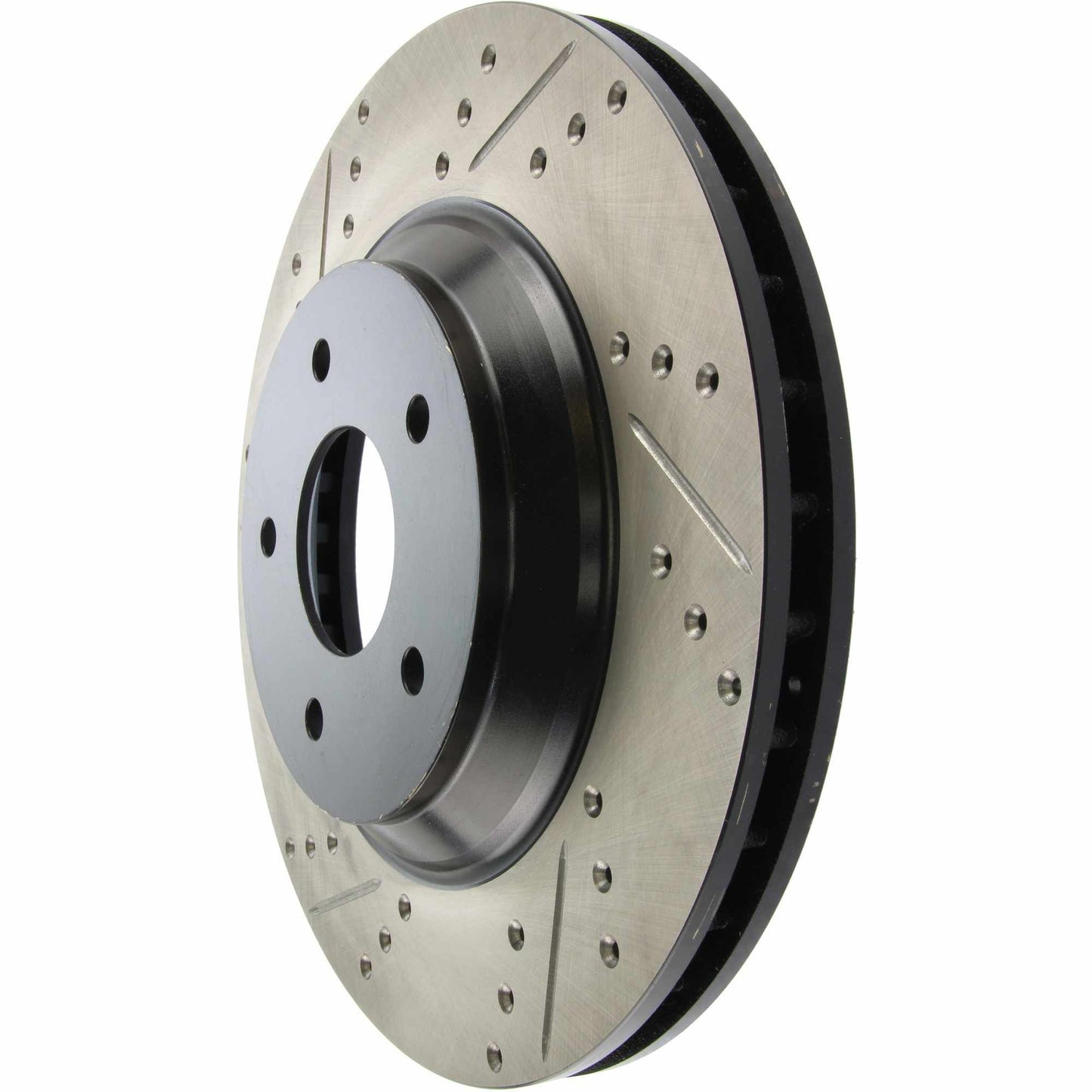 StopTech Sport Drilled/Slotted Brake Rotor; Front Right
