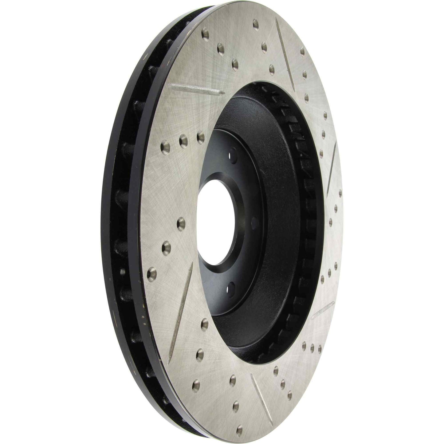 StopTech Sport Drilled/Slotted Brake Rotor; Front Right