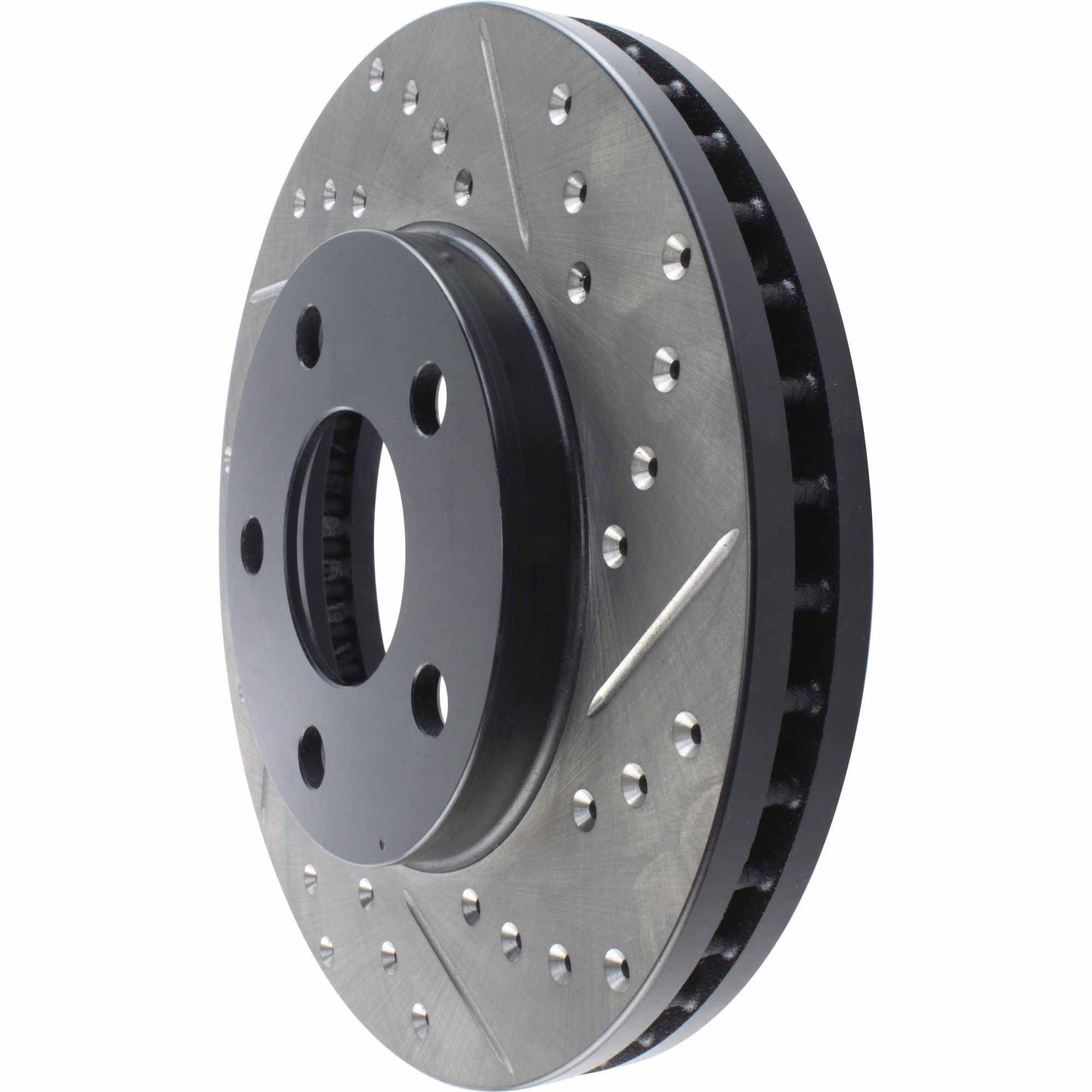 StopTech Sport Drilled/Slotted Brake Rotor; Front Left