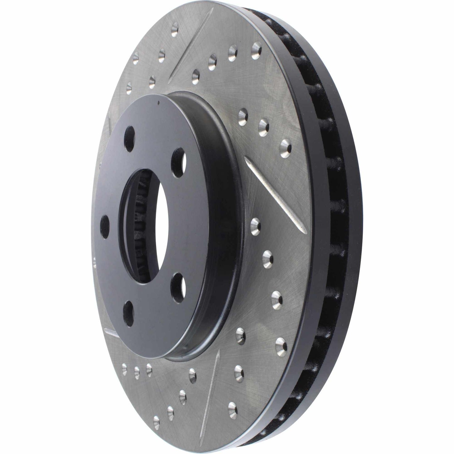StopTech Sport Drilled/Slotted Brake Rotor; Front Right