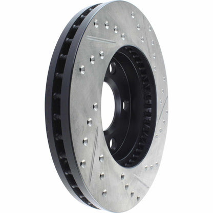StopTech Sport Drilled/Slotted Brake Rotor; Front Right