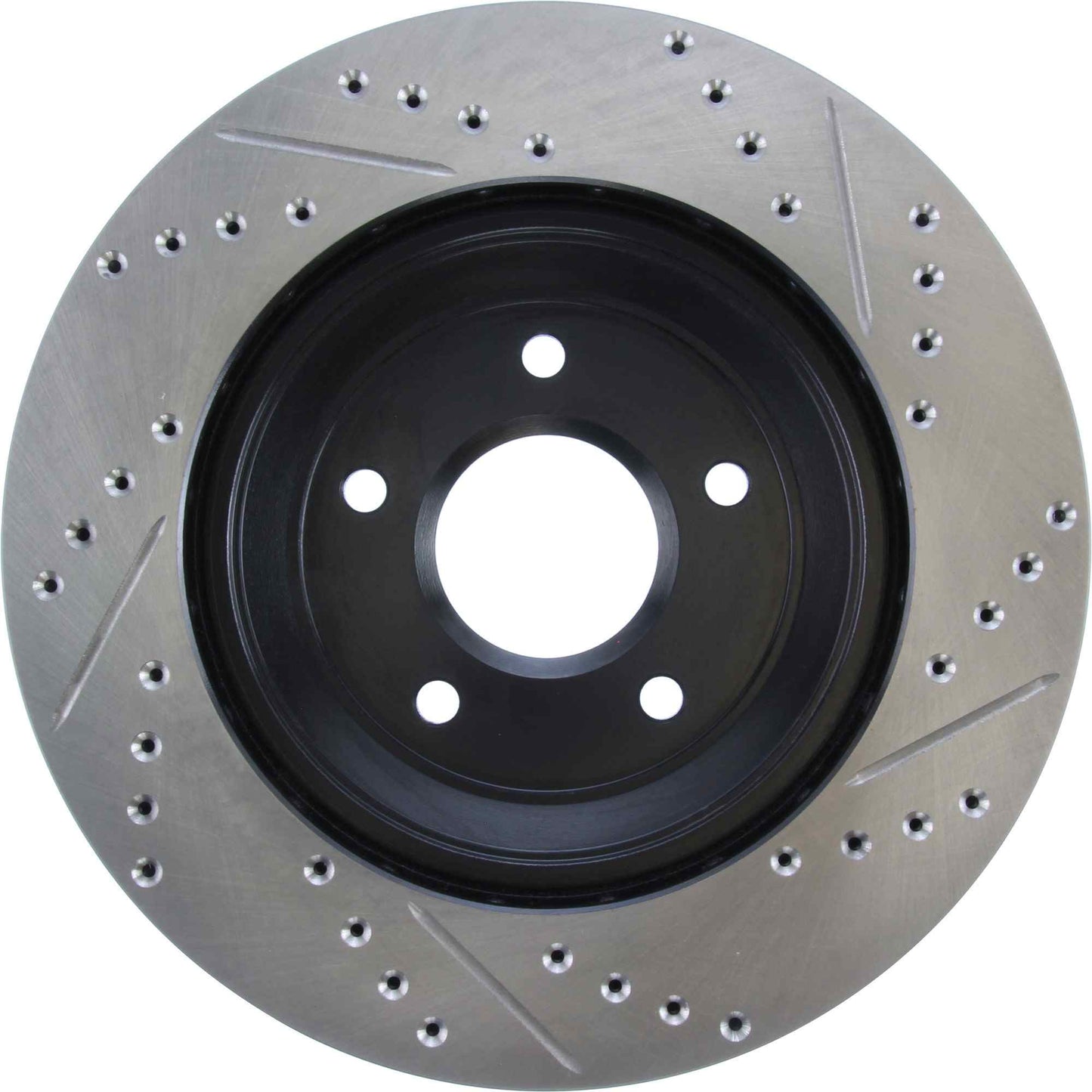 StopTech Sport Drilled/Slotted Brake Rotor; Front Right