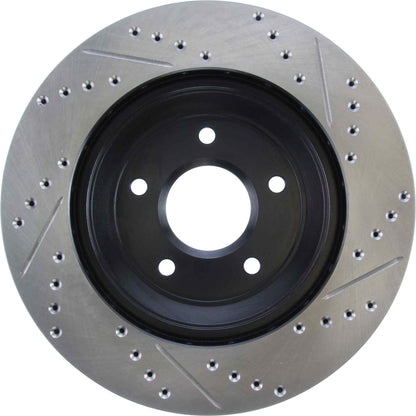 StopTech Sport Drilled/Slotted Brake Rotor; Front Right