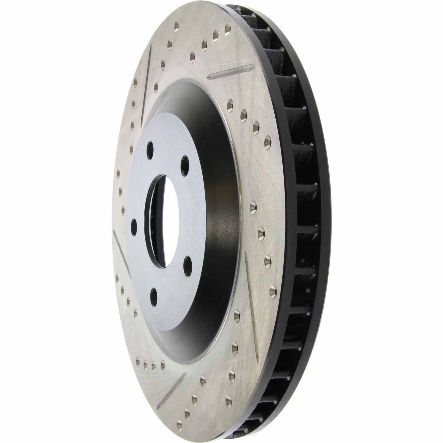 StopTech Sport Drilled/Slotted Brake Rotor; Front Right