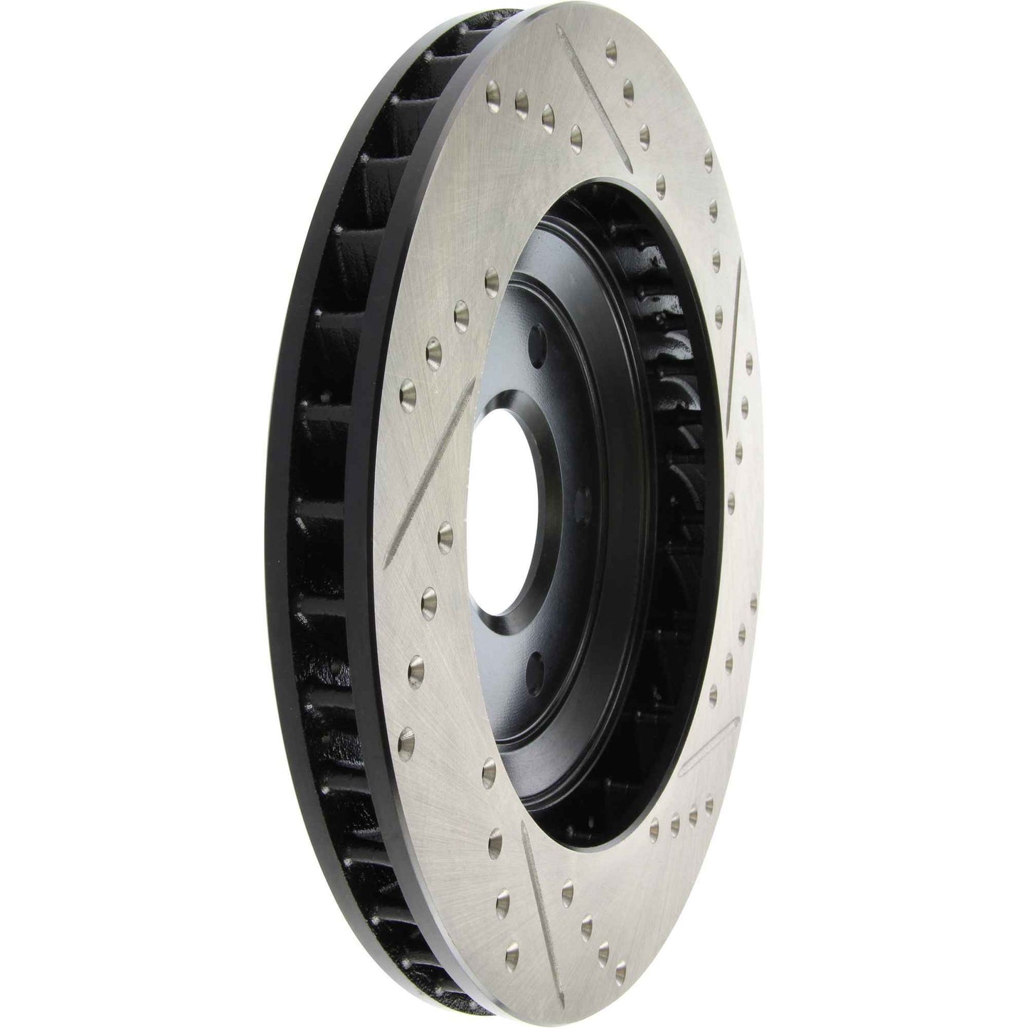 StopTech Sport Drilled/Slotted Brake Rotor; Front Right