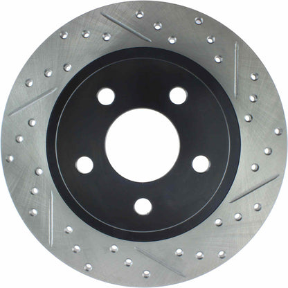 StopTech Sport Drilled/Slotted Brake Rotor; Rear Left