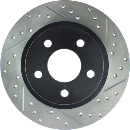 StopTech Sport Drilled/Slotted Brake Rotor; Rear Left