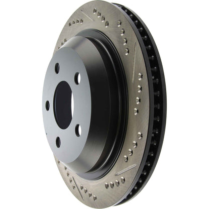 StopTech Sport Drilled/Slotted Brake Rotor; Rear Left