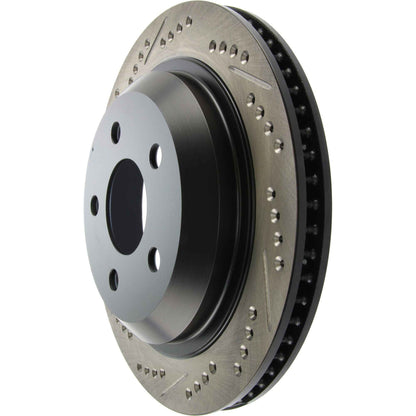StopTech Sport Drilled/Slotted Brake Rotor; Rear Right