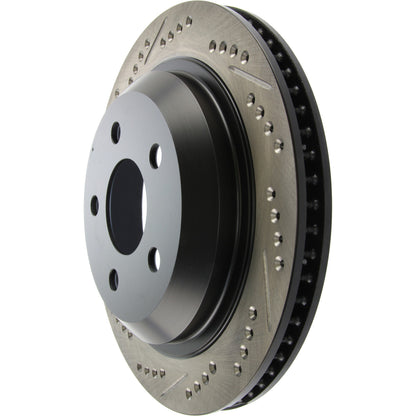 StopTech Sport Drilled/Slotted Brake Rotor; Rear Right