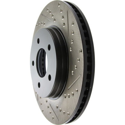 StopTech  Sport Drilled/Slotted Brake Rotor; Front Left