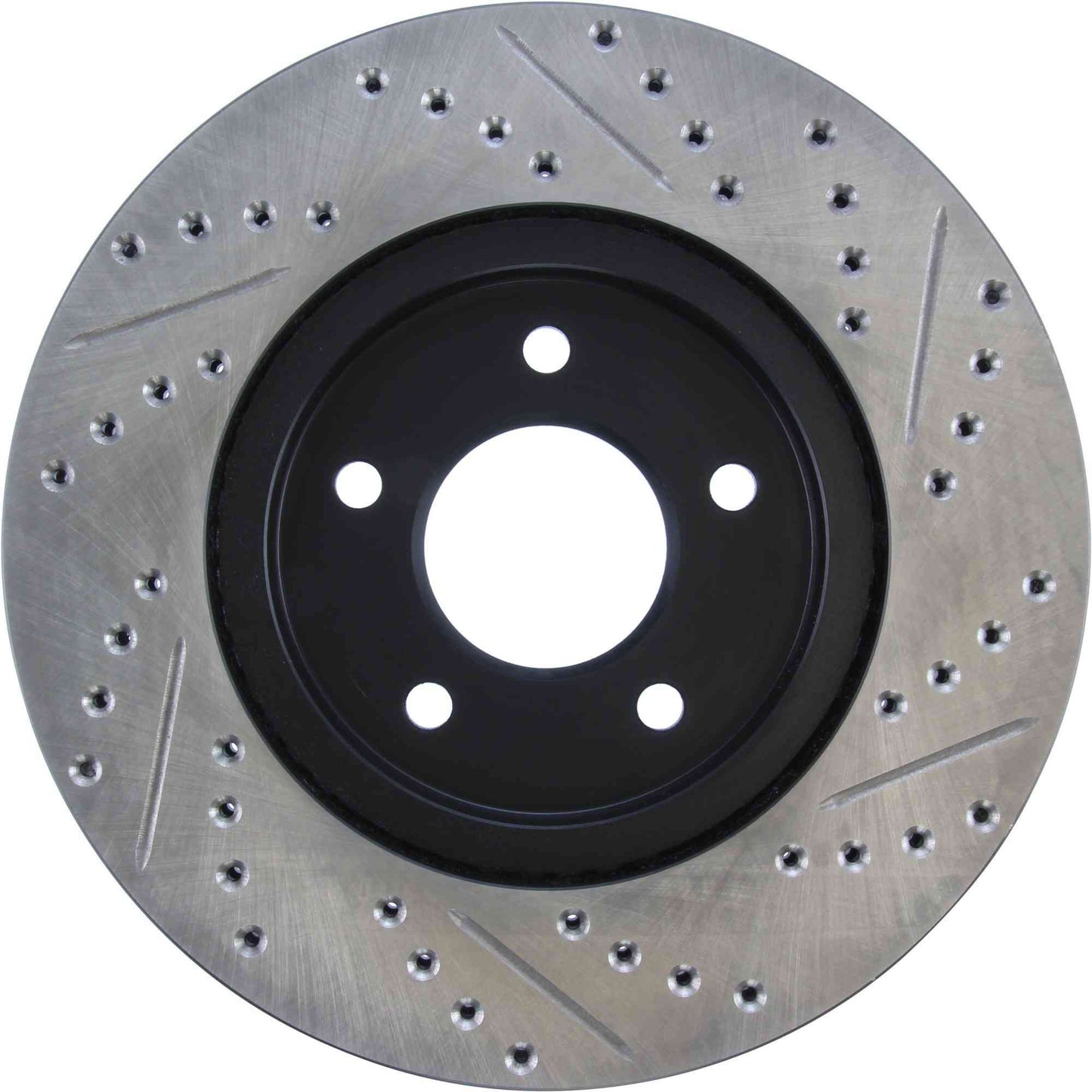 StopTech Sport Drilled/Slotted Brake Rotor; Front Right