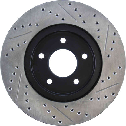 StopTech Sport Drilled/Slotted Brake Rotor; Front Right