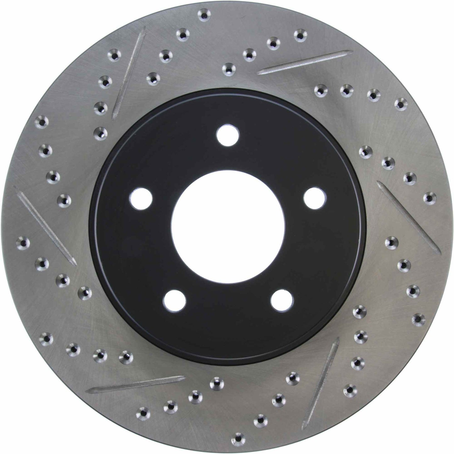StopTech Sport Drilled/Slotted Brake Rotor; Front Right