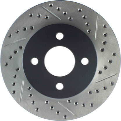 StopTech Sport Drilled/Slotted Brake Rotor; Front Left
