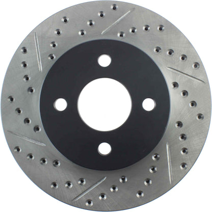 StopTech Sport Drilled/Slotted Brake Rotor; Front Right