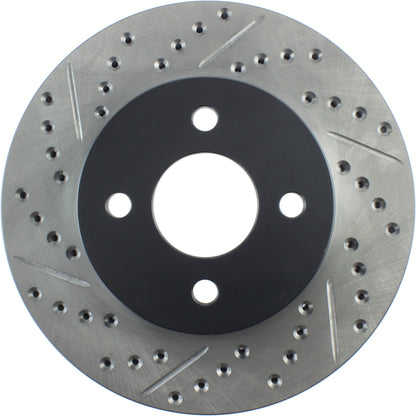 StopTech Sport Drilled/Slotted Brake Rotor; Front Right
