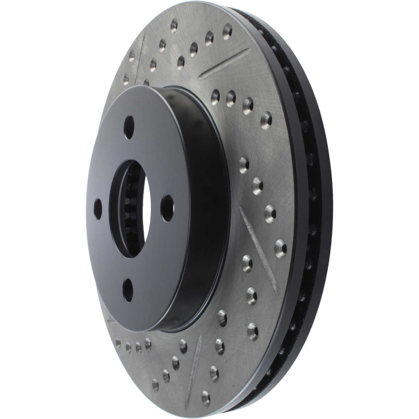 StopTech Sport Drilled/Slotted Brake Rotor; Front Right