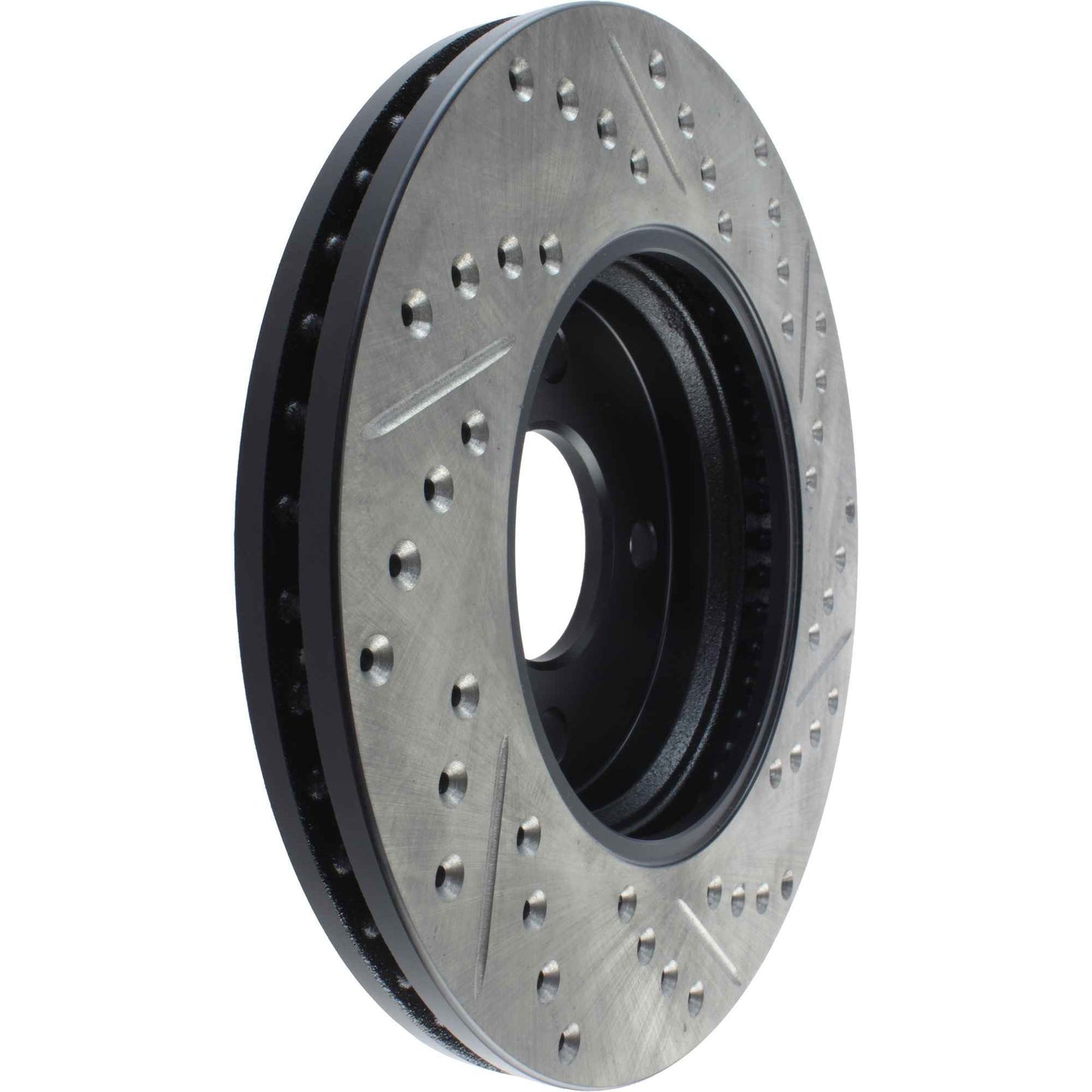 StopTech Sport Drilled/Slotted Brake Rotor; Front Right
