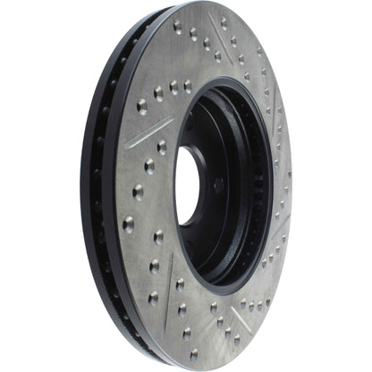 StopTech Sport Drilled/Slotted Brake Rotor; Front Right