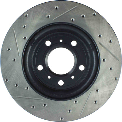 StopTech Sport Drilled/Slotted Brake Rotor; Front Left