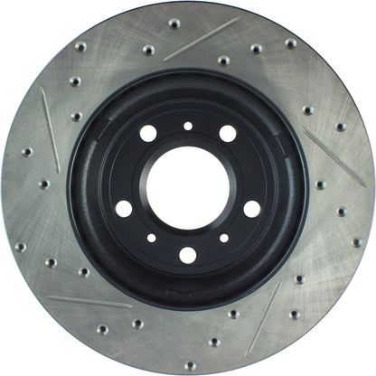 StopTech Sport Drilled/Slotted Brake Rotor; Front Left