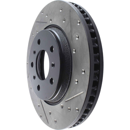 StopTech Sport Drilled/Slotted Brake Rotor; Front Left