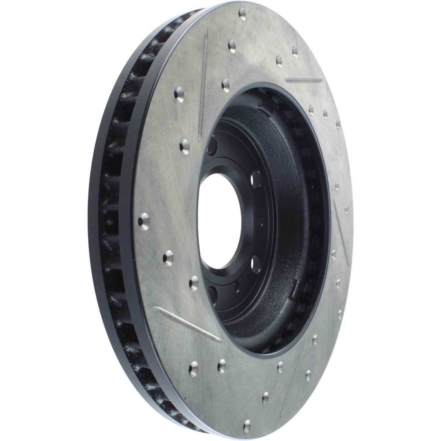 StopTech Sport Drilled/Slotted Brake Rotor; Front Left