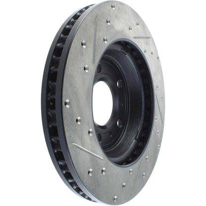 StopTech Sport Drilled/Slotted Brake Rotor; Front Left