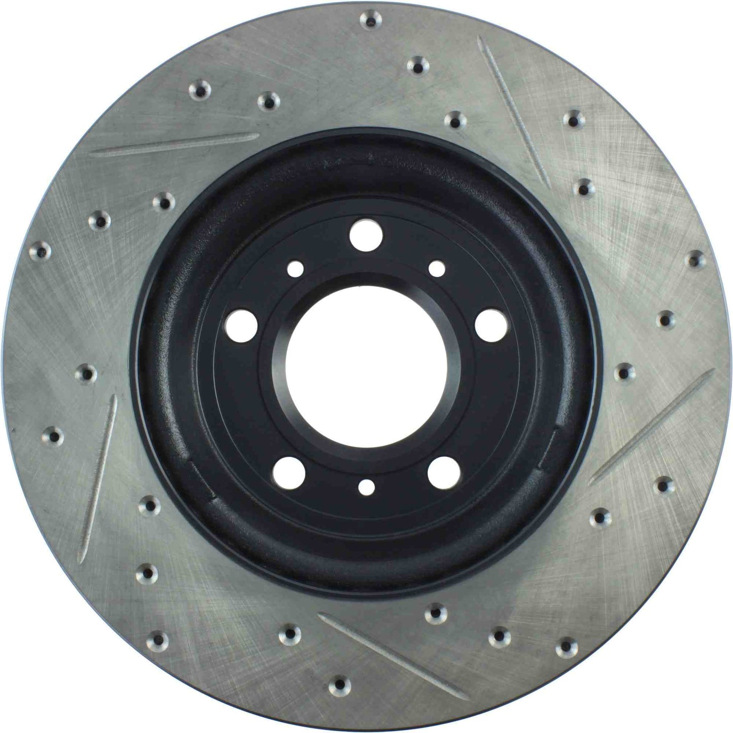 StopTech Sport Drilled/Slotted Brake Rotor; Front Right