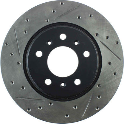 StopTech Sport Drilled/Slotted Brake Rotor; Front Right