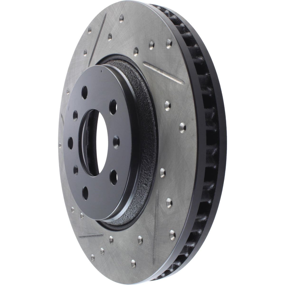 StopTech Sport Drilled/Slotted Brake Rotor; Front Right