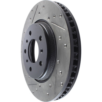 StopTech Sport Drilled/Slotted Brake Rotor; Front Right