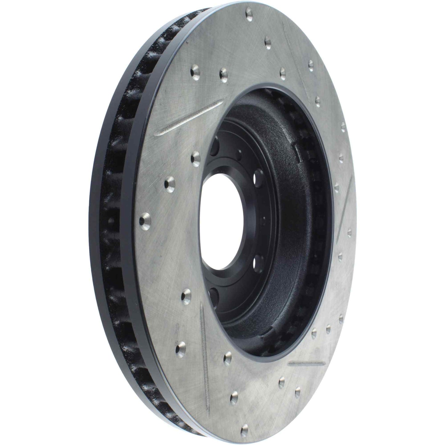 StopTech Sport Drilled/Slotted Brake Rotor; Front Right