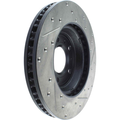 StopTech Sport Drilled/Slotted Brake Rotor; Front Right
