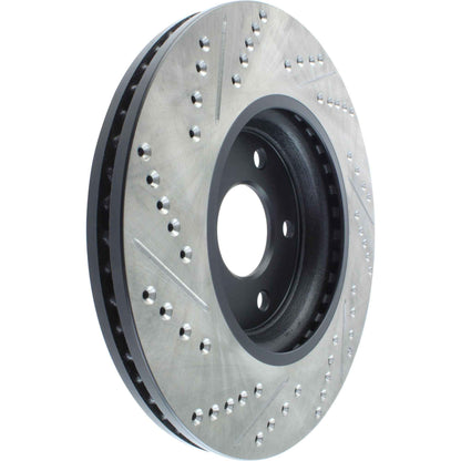 StopTech Sport Drilled/Slotted Brake Rotor; Front Left