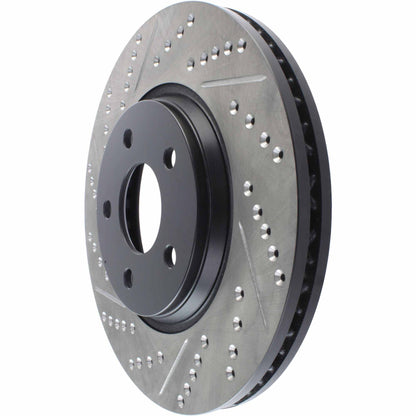 StopTech Sport Drilled/Slotted Brake Rotor; Front Right
