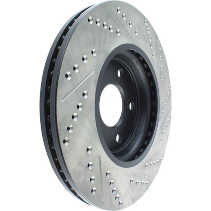 StopTech Sport Drilled/Slotted Brake Rotor; Front Right